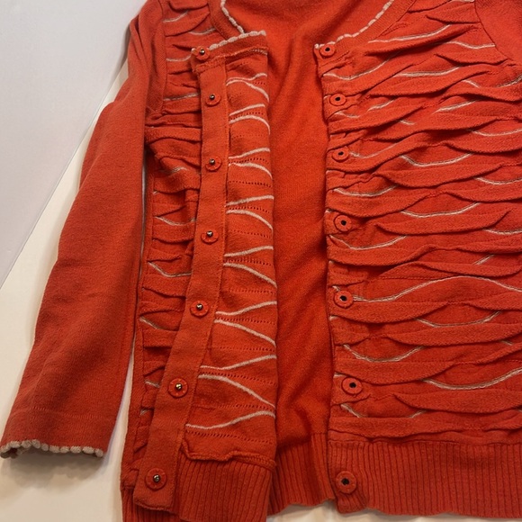 Anthropologie Winter Waves Yellow Bird Cardigan Sweater size small - Picture 6 of 9